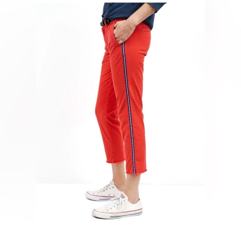 Nili Lotan ✨ Sun Faded Red East Hampton Pant ✨ With Tape ✨ Size 6